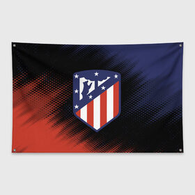 Флаг-баннер с принтом ATLETICO MADRID Атлетико в Рязани, 100% полиэстер | размер 67 х 109 см, плотность ткани — 95 г/м2; по краям флага есть четыре люверса для крепления | atletico | club | footbal | logo | madrid | атлетико | знак | клуб | логотип | логотипы | мадрид | символ | символы | форма | футбол | футбольная | футбольный