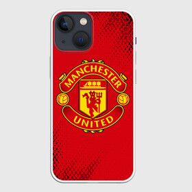 Чехол для iPhone 13 mini с принтом MANCHESTER UNITED в Рязани,  |  | club | footbal | logo | manchester | united | знак | клуб | лого | логотип | логотипы | манчестер | символ | символы | форма | футбол | футбольная | футбольный | юнайтед