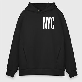 Мужское худи Oversize хлопок с принтом NEW YORK в Рязани, френч-терри — 70% хлопок, 30% полиэстер. Мягкий теплый начес внутри —100% хлопок | боковые карманы, эластичные манжеты и нижняя кромка, капюшон на магнитной кнопке | america | new york | ny | states | usa | америка | нью йорк | сша | штаты