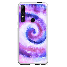 Чехол для Honor P Smart Z с принтом TIE-DYE PURPLE в Рязани, Силикон | Область печати: задняя сторона чехла, без боковых панелей | dye | multicolor | tie | trend | акварель | брызги | градиент | дай | колор | краски | красочная | мульти | потёки | пятна | радуга | радужная | тай | тайдай | текстура | тренд | хиппи