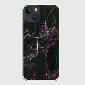 Чехол для iPhone 13 с принтом Doter в Рязани,  |  | Тематика изображения на принте: abstraction | lines | paint | spots | stains | абстракция | краска | линии | пятна | разводы