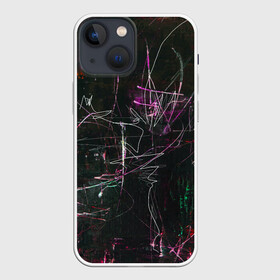 Чехол для iPhone 13 mini с принтом Doter в Рязани,  |  | abstraction | lines | paint | spots | stains | абстракция | краска | линии | пятна | разводы