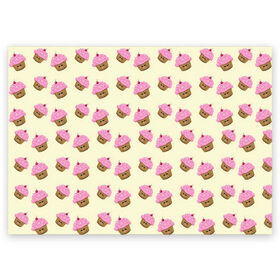 Поздравительная открытка с принтом Кексы в Рязани, 100% бумага | плотность бумаги 280 г/м2, матовая, на обратной стороне линовка и место для марки
 | арт | выпечка | еда | кекс | кексик | кексы | рисунок | розовый | салатовый