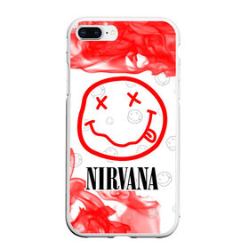 Чехол для iPhone 7Plus/8 Plus матовый с принтом NIRVANA / НИРВАНА в Рязани, Силикон | Область печати: задняя сторона чехла, без боковых панелей | band | cobain | face | kurt | logo | music | nirvana | rock | rocknroll | группа | кобейн | курт | лого | логотип | музыка | музыкальная | нирвана | рожица | рок | рокнролл | символ