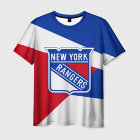 Мужская футболка 3D с принтом Нью-Йорк Рейнджерс в Рязани, 100% полиэфир | прямой крой, круглый вырез горловины, длина до линии бедер | hockey | new york | new york rangers | nhl | rangers | usa | нхл | нью йорк | нью йорк рейнджерс | рейнджерс | спорт | сша | хоккей | шайба