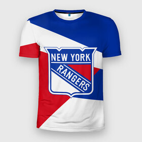 Мужская футболка 3D спортивная с принтом Нью-Йорк Рейнджерс в Рязани, 100% полиэстер с улучшенными характеристиками | приталенный силуэт, круглая горловина, широкие плечи, сужается к линии бедра | hockey | new york | new york rangers | nhl | rangers | usa | нхл | нью йорк | нью йорк рейнджерс | рейнджерс | спорт | сша | хоккей | шайба