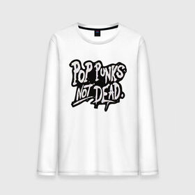 Мужской лонгслив хлопок с принтом Pop Punks Not Dead в Рязани, 100% хлопок |  | Тематика изображения на принте: 