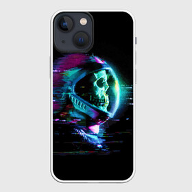 Чехол для iPhone 13 mini с принтом Astronaut в Рязани,  |  | astronaut | cosmos | glitch | skull | space | spacesuit | глитч | космонавт | космос | пространство | скафандр | череп