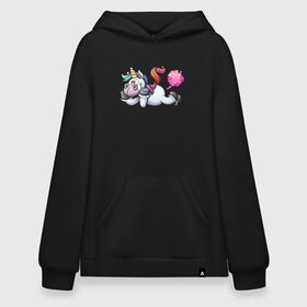 Худи SuperOversize хлопок с принтом Unicorn Fun в Рязани, 70% хлопок, 30% полиэстер, мягкий начес внутри | карман-кенгуру, эластичная резинка на манжетах и по нижней кромке, двухслойный капюшон
 | bob | bob marley | goodboy | horse | poni | rainbow | unicorn | арт | боб марли | бобмарли | волшебство | детство | единорог | животные | кайф | картинка | конь | лошадь | магия | мем | полёт | пони | пук | радуга | ракета | рисунок