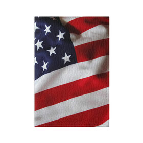 Обложка для паспорта матовая кожа с принтом США | USA в Рязани, натуральная матовая кожа | размер 19,3 х 13,7 см; прозрачные пластиковые крепления | states | united | usa | америка | америки | герб | северная | соединенные | сша | флаг | штаты | южная