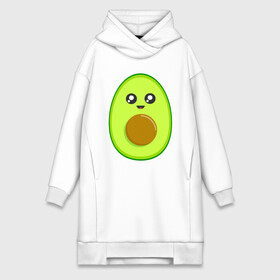 Платье-худи хлопок с принтом Avocado Kawaii в Рязани,  |  | avocado | avokado | kawai | kawaii | авакадо | авокадо | каваи | кавай | кавайи | кавайный | милые создания | мимими | мимишный | овокадо | персея | растения | рисунок | фрукт | фрукты