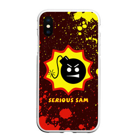 Чехол для iPhone XS Max матовый с принтом SERIOUS SAM Крутой Сэм в Рязани, Силикон | Область печати: задняя сторона чехла, без боковых панелей | croteam | game | games | logo | sam | serious | бомба | бомбочка | игра | игры | крутой | лого | логотип | логотипы | серьезный | символ | символы | сэм