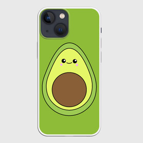 Чехол для iPhone 13 mini с принтом Авокадо в Рязани,  |  | avocado | авокадо | зеленый | милый | персонаж | фрукт