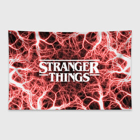 Флаг-баннер с принтом Stranger Things в Рязани, 100% полиэстер | размер 67 х 109 см, плотность ткани — 95 г/м2; по краям флага есть четыре люверса для крепления | normal people scare me | stranger things | детектив | драма | кино | очень странные дела | сериалы | странгер тхингс | триллер | уилл | фантастика | фильмы | хоукинс