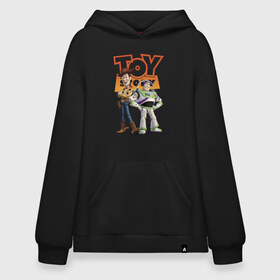 Худи SuperOversize хлопок с принтом Toy Story в Рязани, 70% хлопок, 30% полиэстер, мягкий начес внутри | карман-кенгуру, эластичная резинка на манжетах и по нижней кромке, двухслойный капюшон
 | buzz lightyear | disney | pixar | toy story | vdkimel | woody | базз лайтер | вуди | дисней | история игрушек | пиксар