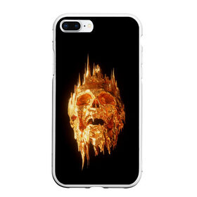 Чехол для iPhone 7Plus/8 Plus матовый с принтом Golden Skull в Рязани, Силикон | Область печати: задняя сторона чехла, без боковых панелей | Тематика изображения на принте: cool | cyborg | decoration | fashion | fear | ghost | haloween | head | horror | robot | skeleton | skull | technology | голова | киборг | круто | мода | призрак | робот | скелет | технологии | ужас | украшение | хеллоуин | череп