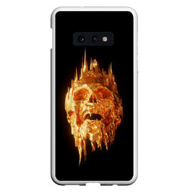 Чехол для Samsung S10E с принтом Golden Skull в Рязани, Силикон | Область печати: задняя сторона чехла, без боковых панелей | cool | cyborg | decoration | fashion | fear | ghost | haloween | head | horror | robot | skeleton | skull | technology | голова | киборг | круто | мода | призрак | робот | скелет | технологии | ужас | украшение | хеллоуин | череп