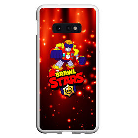 Чехол для Samsung S10E с принтом Brawl Stars/Surge в Рязани, Силикон | Область печати: задняя сторона чехла, без боковых панелей | bibi | crow | kolette | leon | nita | sandy | surge | volt | бравл старс | вольт | герои | детям | звезда | звездные | леон | логотипы игр | мальчикам | огненный | огонь | робот | сенди | спайк | спраут | супергерои