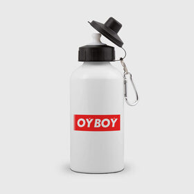 Бутылка спортивная с принтом oyboy в Рязани, металл | емкость — 500 мл, в комплекте две пластиковые крышки и карабин для крепления | казахи | ойбой | сабуров | чбд | что было дальше | щербаков | юмор