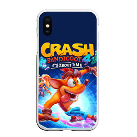 Чехол для iPhone XS Max матовый с принтом Crash Bandicoot в Рязани, Силикон | Область печати: задняя сторона чехла, без боковых панелей | aku aku | crash bandicoot | бандикут | игры | крэш бандикут