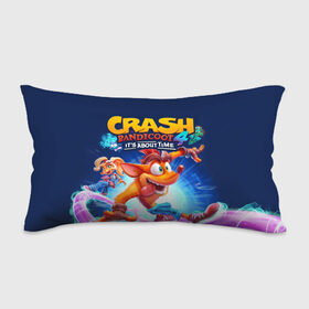 Подушка 3D антистресс с принтом Crash Bandicoot в Рязани, наволочка — 100% полиэстер, наполнитель — вспененный полистирол | состоит из подушки и наволочки на молнии | aku aku | crash bandicoot | бандикут | игры | крэш бандикут