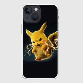 Чехол для iPhone 13 mini с принтом Pikachu Pika Pika в Рязани,  |  | pika | pikachu | аниме | детская | детям | игры | молния | мышка | мышь | пика | пикачу | покемон | покемоны