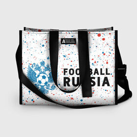 Сумка-шоппер 3D с принтом FOOTBALL RUSSIA / Футбол в Рязани, 100% полиэстер | застегивается на металлическую кнопку; внутренний карман застегивается на молнию. Стенки укреплены специальным мягким материалом, чтобы защитить содержимое от несильных ударов
 | football | russia | sport | арсенал | ахмат | герб | динамо | зенит | краснодар | локомотив | россии | российский | россия | ростов | ротор | рубин | русский | сборная | символ | союз | спартак | спорт | форма