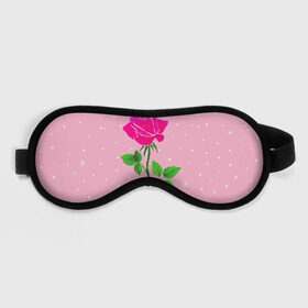 Маска для сна 3D с принтом Роза на розовом в Рязани, внешний слой — 100% полиэфир, внутренний слой — 100% хлопок, между ними — поролон |  | женственно | красота | роза | розовый | снежинки | фуксия | цветок | шик