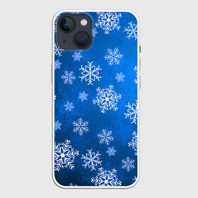 Чехол для iPhone 13 с принтом Снежинки. в Рязани,  |  | abstract | brand | geometry | sport | texture | абстракция | бренд | геометрия | зима | зимние | классика | летние | минимализм | модные | нг | новогодние | популярные иллюстрации | прикольные картинки | снег | снежинки