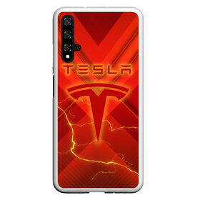 Чехол для Honor 20 с принтом TESLA в Рязани, Силикон | Область печати: задняя сторона чехла, без боковых панелей | Тематика изображения на принте: elon | ilon | motors | musk | tesla | илон | маск | машина | моторс | тачка | тесла | электрокар