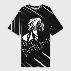 Платье-футболка 3D с принтом Тетрадь Смерти | Death Note в Рязани,  |  | amane misa | anime | death | death note | god | l | manga | ryuk | shinigami | аманэ | аниме | анимэ | лайт | манга | миса | ниа | рюк | тетрадь | шинигами | ягами