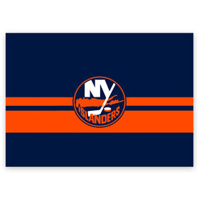 Поздравительная открытка с принтом NY ISLANDERS NHL в Рязани, 100% бумага | плотность бумаги 280 г/м2, матовая, на обратной стороне линовка и место для марки
 | hockey | islanders | logo | new york | ny | sport | usa | исландерс | логотип | нхл | нью йорк | спорт | хоккей