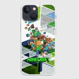 Чехол для iPhone 13 mini с принтом MINECRAFT   МАЙНКРАФТ (S) в Рязани,  |  | craft | creeper | dungeon | dungeons | earth | game | logo | mine | minecraft | minecraft dungeons | mobile | online | дунгеонс | земля | зомби | игра | крипер | лого | майкрафт | майнкрафт | онлайн | подземелье