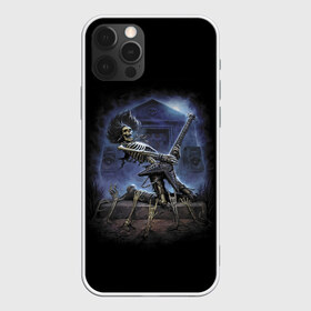 Чехол для iPhone 12 Pro Max с принтом Rock в Рязани, Силикон |  | bones | guitar | music | rock | skull | solo | tomb | гитара | кости | могила | музыка | рок | соло | череп