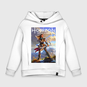 Детское худи Oversize хлопок с принтом HORIZON ZERO DAWN в Рязани, френч-терри — 70% хлопок, 30% полиэстер. Мягкий теплый начес внутри —100% хлопок | боковые карманы, эластичные манжеты и нижняя кромка, капюшон на магнитной кнопке | game | horizon zero 2 | horizon zero dawn | древний арсенал | игра. | хоризон | хоризон 2 | хоризон зеро давн