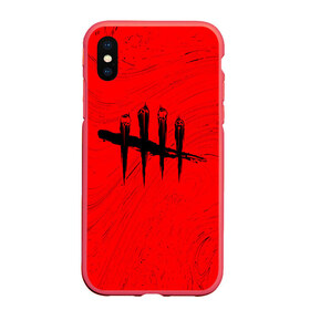 Чехол для iPhone XS Max матовый с принтом DEAD BY DAYLIGHT в Рязани, Силикон | Область печати: задняя сторона чехла, без боковых панелей | daylight | dead | dead by daylight | game | games | horror | logo | skull | skulls | zombie | бай | выживание | деад | дед | дейлайт | дэае | дэд | дэйлайт | зомби | игра | игры | лого | логотип | символ | хоррор | череп | черепа