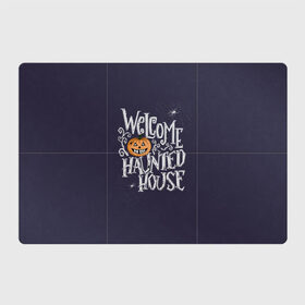 Магнитный плакат 3Х2 с принтом Halloween. Haunted house. в Рязани, Полимерный материал с магнитным слоем | 6 деталей размером 9*9 см | Тематика изображения на принте: 31 октября | halloween | purple | scary | to the haunted house | welcome | буквы | день всех святых | дом с привидениями | каллиграфия | леттеринг | надпись | октябрь | осень | праздник | привидение | призрак | тыква | ужас