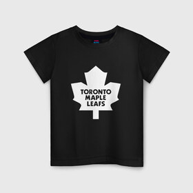 Детская футболка хлопок с принтом Торонто Мейпл Лифс в Рязани, 100% хлопок | круглый вырез горловины, полуприлегающий силуэт, длина до линии бедер | hockey | maple leafs | nhl | toronto | toronto maple leafs | usa | мейпл лифс | нхл | спорт | сша | торонто | торонто мейпл лифс | хоккей | шайба