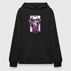 Худи SuperOversize хлопок с принтом Anime Sad Girl в Рязани, 70% хлопок, 30% полиэстер, мягкий начес внутри | карман-кенгуру, эластичная резинка на манжетах и по нижней кромке, двухслойный капюшон
 | aesthetic | cute | glitch | japan | japanese | kawaii | manga | neko | retrowave | sadness | vaporwave | глитч | грусть | девочка | девушка | женщина | кавай | кавайи | кошачьи | манга | милая | неко | паровая волна | печаль | ретровейв | стиль