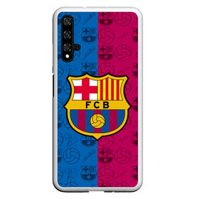 Чехол для Honor 20 с принтом FC BARCELONA в Рязани, Силикон | Область печати: задняя сторона чехла, без боковых панелей | barselona fc | fifa | lionel messi. | барса | барселона | лионель месси | фифа | фк барселона | футбол