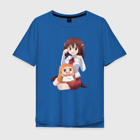 Мужская футболка хлопок Oversize с принтом Himouto! Umaru-chan  в Рязани, 100% хлопок | свободный крой, круглый ворот, “спинка” длиннее передней части | anime himouto | anime umaru | himoto | himouto | himouto umaru | himouto umaru chan | umaru | umaru chan | аниме | аниме умару | аниме химото | двуличная сестренка умару | умару | химото | химото умару тян