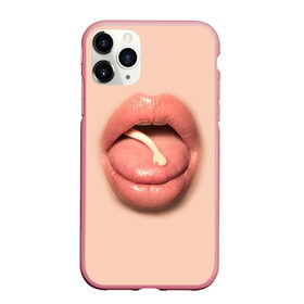 Чехол для iPhone 11 Pro Max матовый с принтом КУКОЛЬНАЯ РУКА в Рязани, Силикон |  | doll | girl | hand | lips | mouth | tongue | губы | девушка | кукла | рот | рука | язык