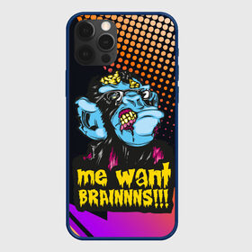 Чехол для iPhone 12 Pro с принтом Me wants brainnns!!! в Рязани, силикон | область печати: задняя сторона чехла, без боковых панелей | blood | diablo | haloween | horror | дьявол | зомби | кости | кровь | мозги | мясо | страшилка | ужасы | хеллоуин | хелоуин