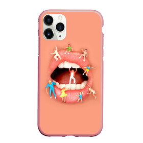 Чехол для iPhone 11 Pro Max матовый с принтом LIPS PARTY в Рязани, Силикон |  | dolls | girl | lips | mouth | party | small | вечеринка | губы | девушка | куклы | маленький | рот | человечки