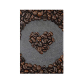 Обложка для паспорта матовая кожа с принтом Люблю кофе в Рязани, натуральная матовая кожа | размер 19,3 х 13,7 см; прозрачные пластиковые крепления | бариста | зерна | кофе | любитель кофе