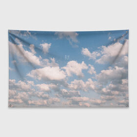 Флаг-баннер с принтом летай в Рязани, 100% полиэстер | размер 67 х 109 см, плотность ткани — 95 г/м2; по краям флага есть четыре люверса для крепления | воздух | воздушный | голубое небо | летать | небо | облака | облачко | парить | полет | самолет | солнце | туман