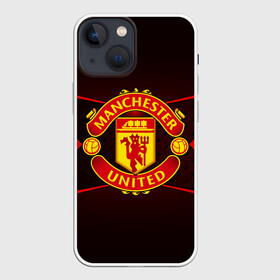 Чехол для iPhone 13 mini с принтом MANCHESTER UNITED в Рязани,  |  | football | manchester united | англия. | кристал пэлас | манчестер | манчестер сити | манчестер юнайтед | футбол