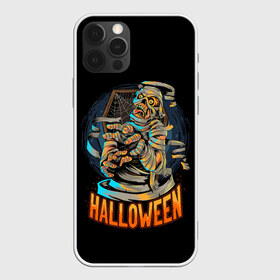 Чехол для iPhone 12 Pro Max с принтом Halloween в Рязани, Силикон |  | Тематика изображения на принте: art | bones | cobweb | halloween | moon | mummy | skeleton | skull | арт | кости | луна | мумия | паутина | скелет | хэллоуин | хэлуин | череп