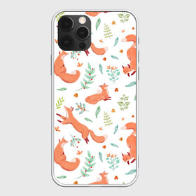 Чехол для iPhone 12 Pro Max с принтом Акварельные лисички в Рязани, Силикон |  | art | autumn | cute | pattern | winter | акварель | арт | арты | бежит | живопись | животные | зима | иллюстрация | лиса | лисица | лисы | милая | нарисованная | осень | охотник | пастель | паттерн | прыгает | пушистая