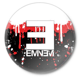 Значок с принтом EMINEM в Рязани,  металл | круглая форма, металлическая застежка в виде булавки | Тематика изображения на принте: eminem | rap | актёр | американский рэпер | композитор | маршалл | продюсер | рэп | рэпер | эминем